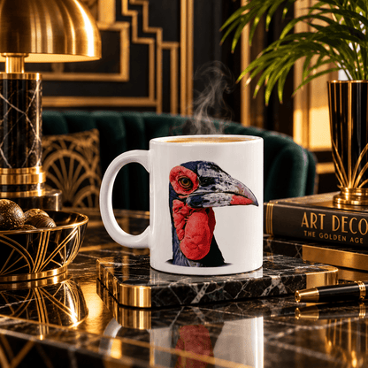 African Hornbill White Ceramic 11oz Mug - HD Printing