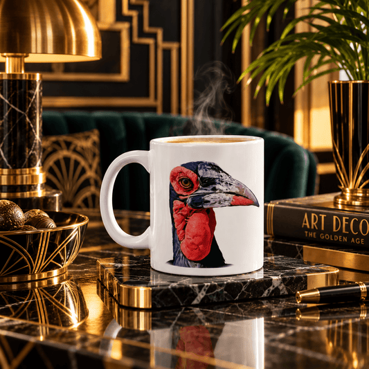 African Hornbill White Ceramic 11oz Mug - HD Printing