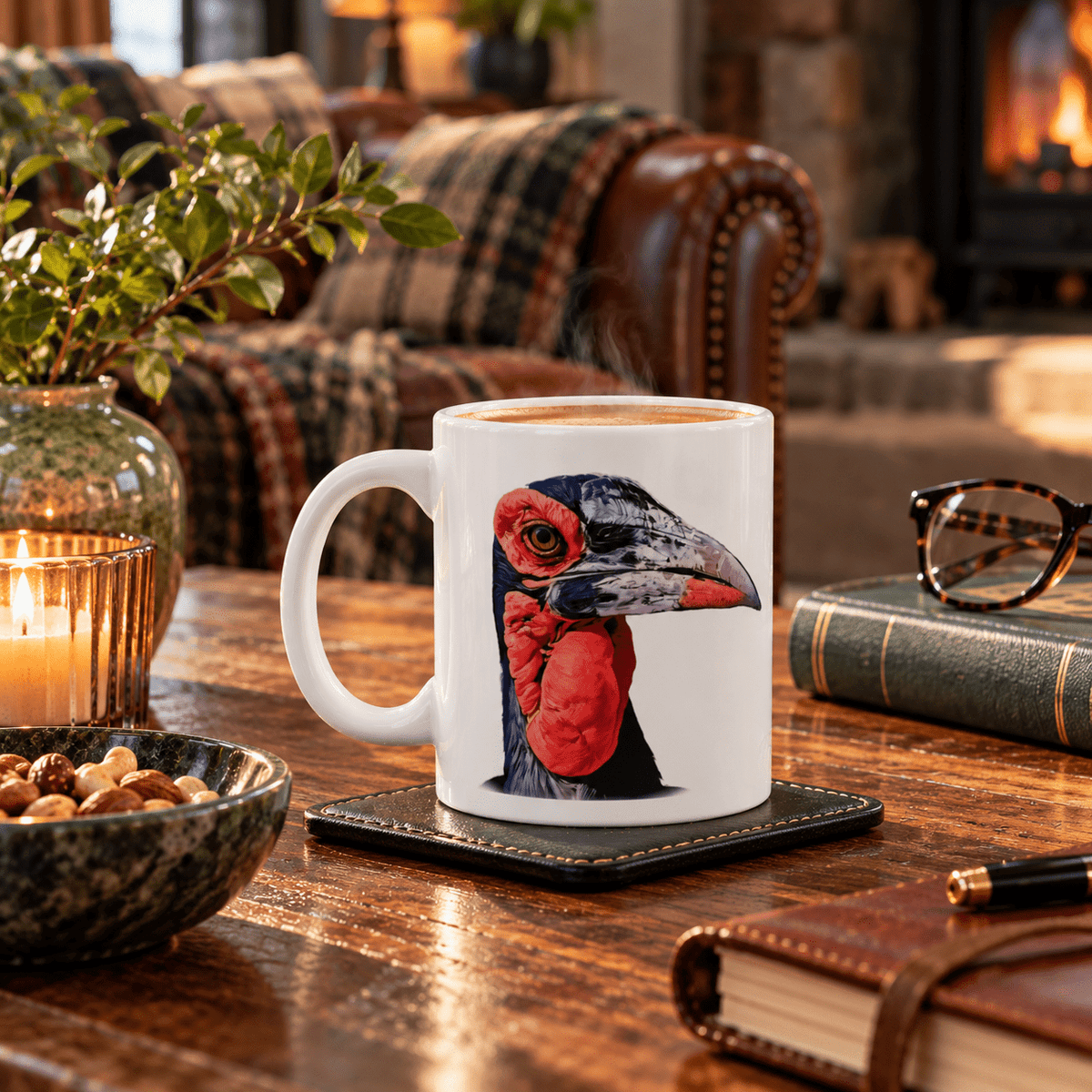 African Hornbill White Ceramic 11oz Mug - HD Printing