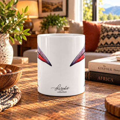 African Hornbill White Ceramic 11oz Mug - HD Printing