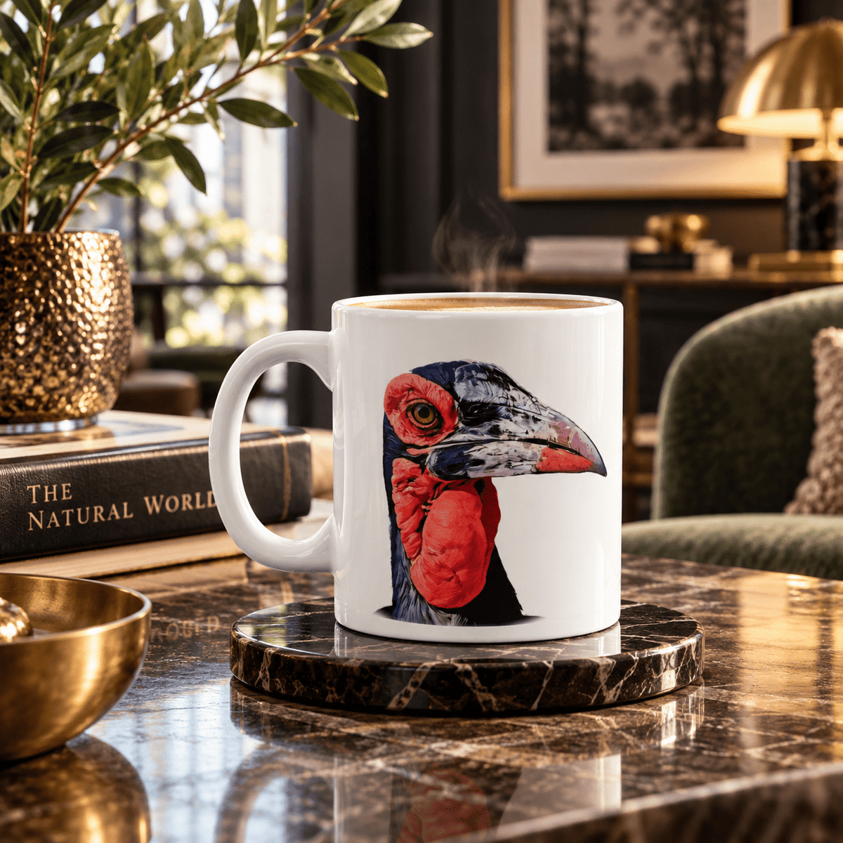 African Hornbill White Ceramic 11oz Mug - HD Printing