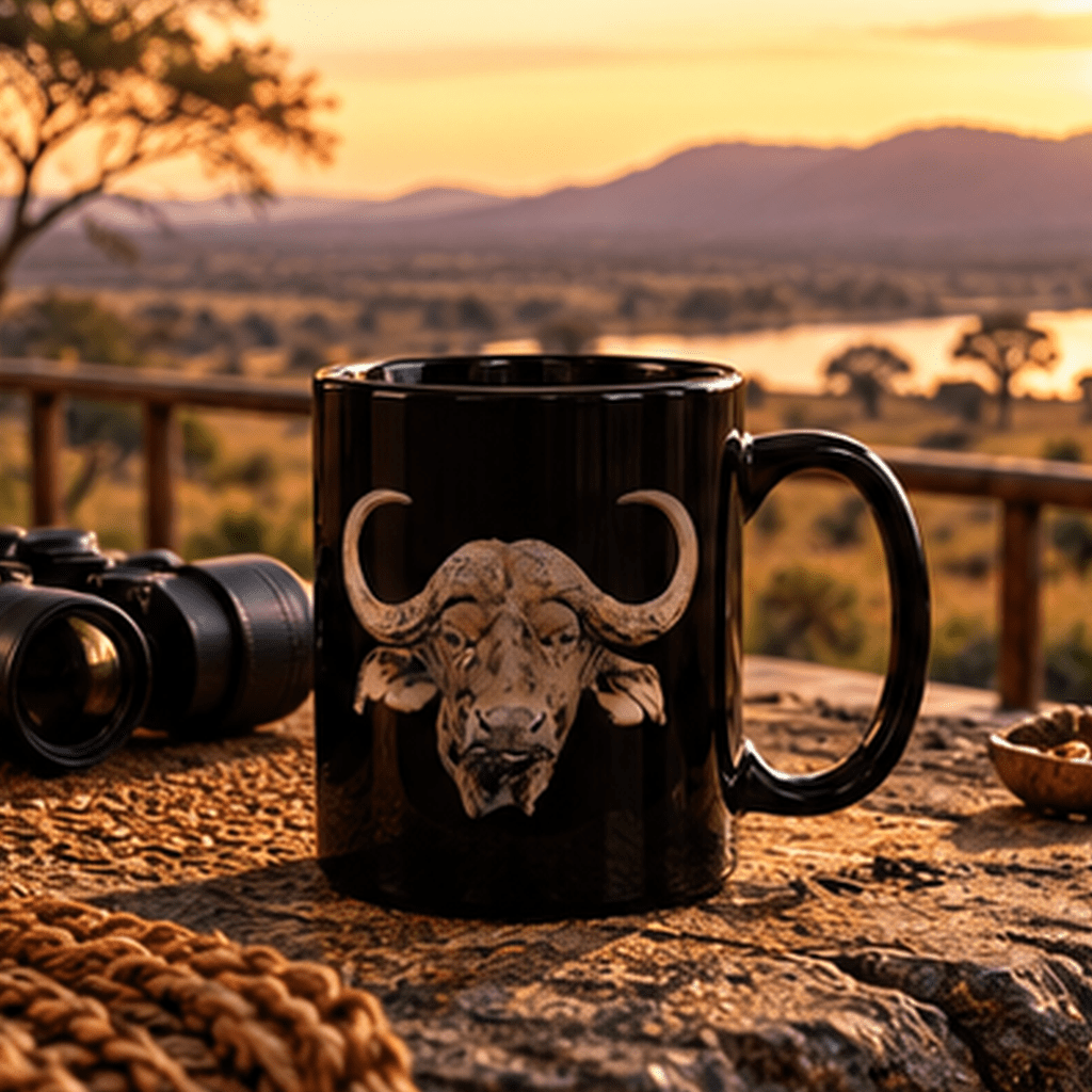 Buffalo 15oz Large Black Ceramic Mug - HD Printing
