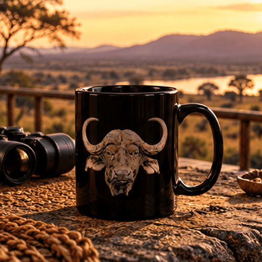 Buffalo 15oz Large Black Ceramic Mug - HD Printing