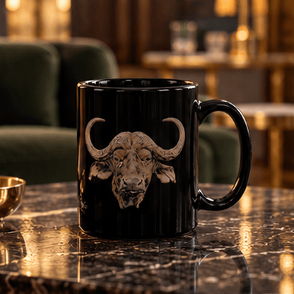 Buffalo 15oz Large Black Ceramic Mug - HD Printing