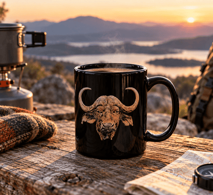 Buffalo 15oz Large Black Ceramic Mug - HD Printing