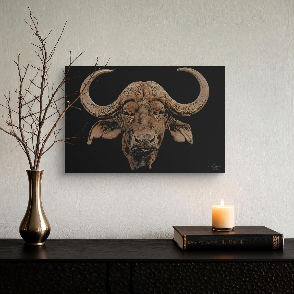 Buffalo Fine Art Giclée Matte Black Poster - HD Printing