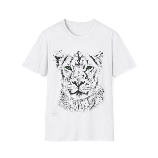 B&W Lioness Unisex Cotton T-Shirt - HD Artwork UK