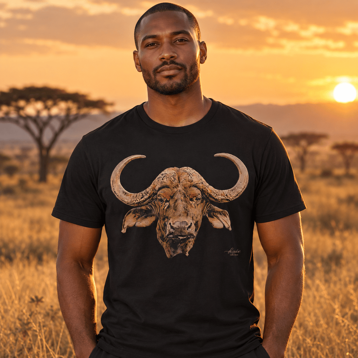 Cape Buffalo Unisex Cotton T-Shirt - HD Printing