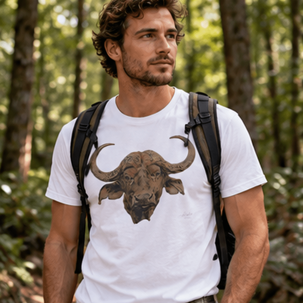 Cape Buffalo Unisex Cotton T-Shirt - HD Printing