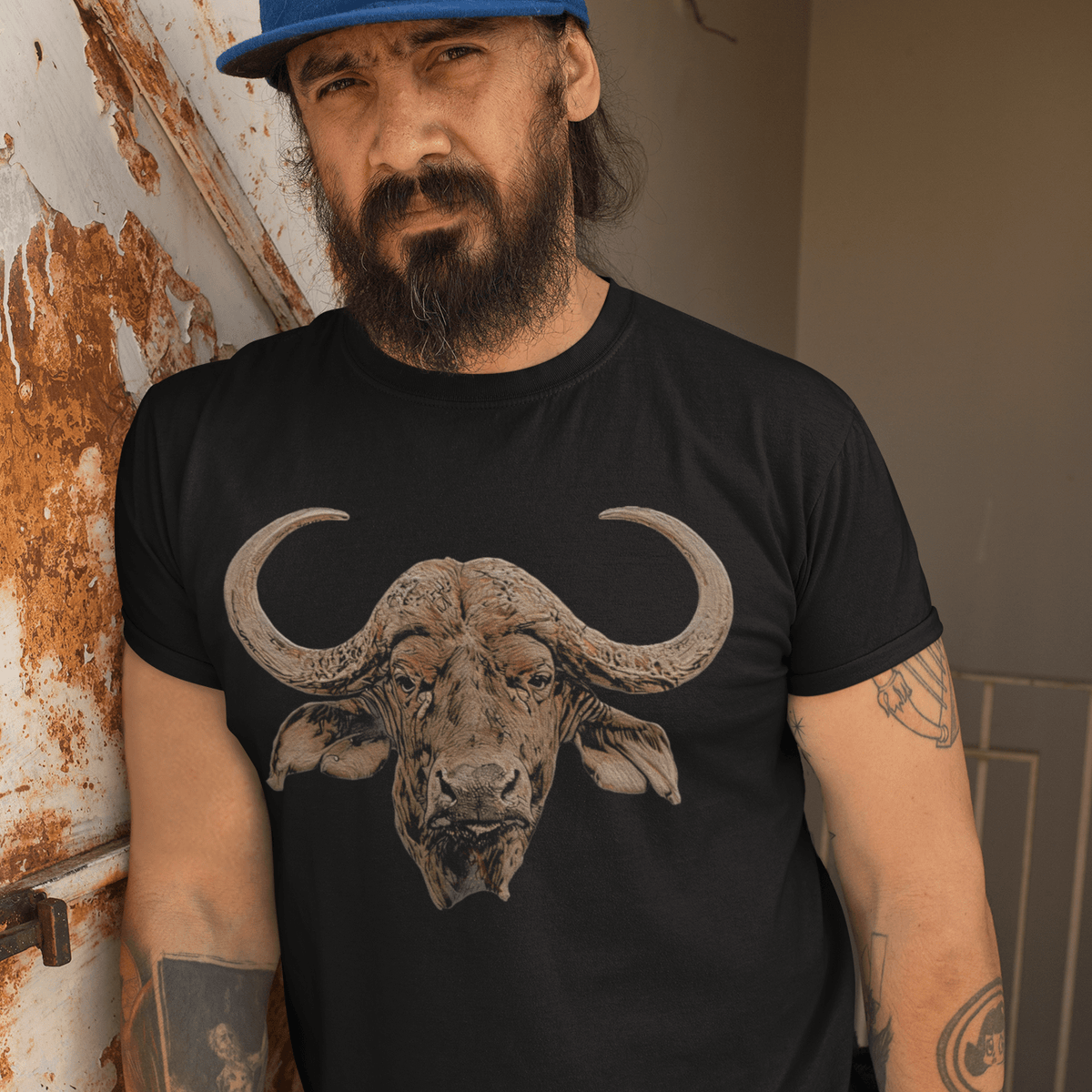 Cape Buffalo Unisex Cotton T-Shirt - HD Printing