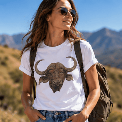 Cape Buffalo Unisex Cotton T-Shirt - HD Printing