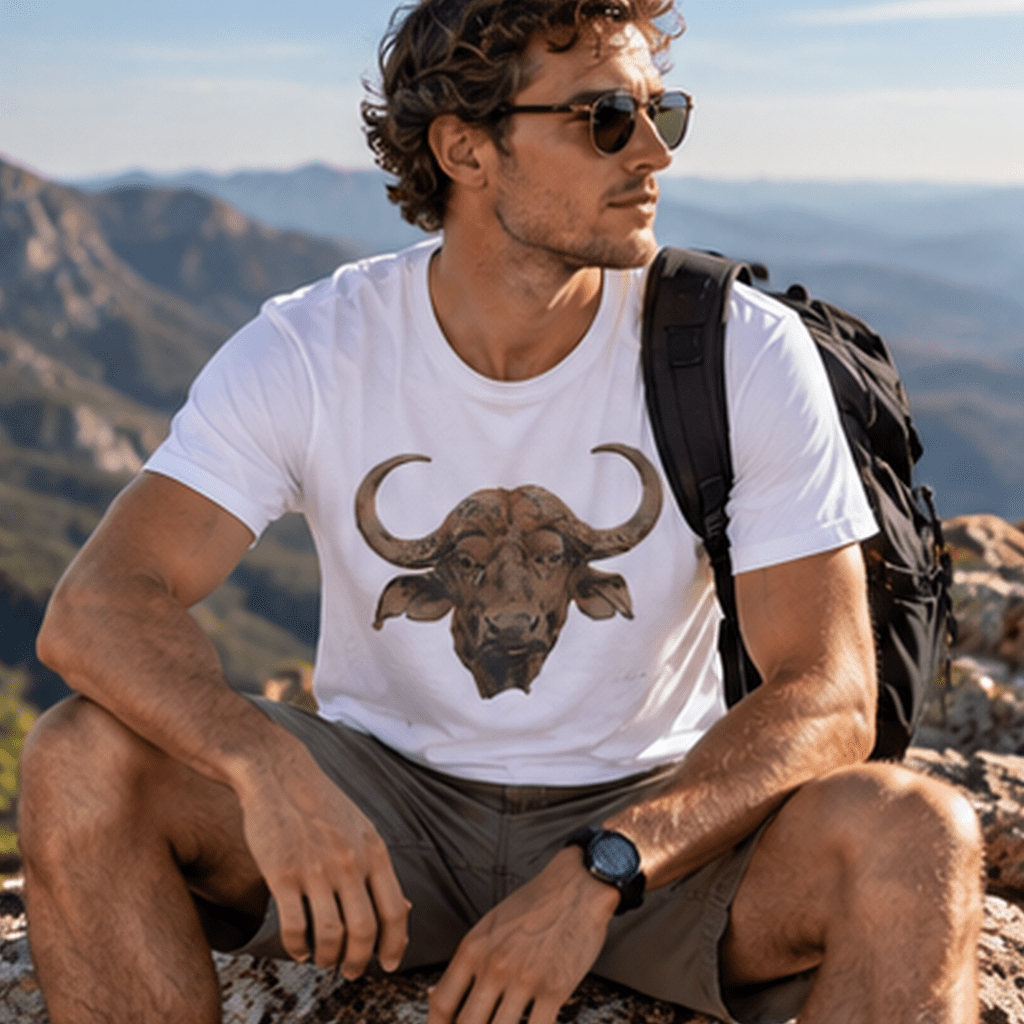 Cape Buffalo Unisex Cotton T-Shirt - HD Printing