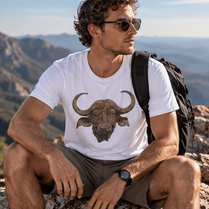 Cape Buffalo Unisex Cotton T-Shirt - HD Printing
