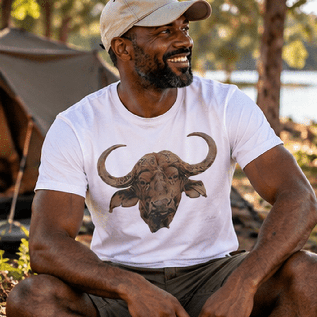 Cape Buffalo Unisex Cotton T-Shirt - HD Printing