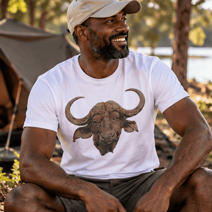 Cape Buffalo Unisex Cotton T-Shirt - HD Printing
