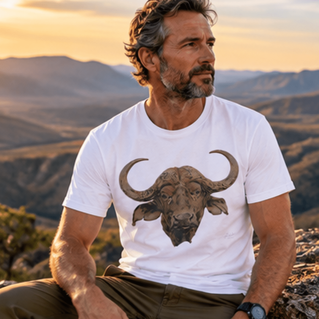 Cape Buffalo Unisex Cotton T-Shirt - HD Printing