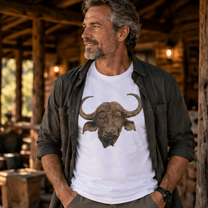 Cape Buffalo Unisex Cotton T-Shirt - HD Printing