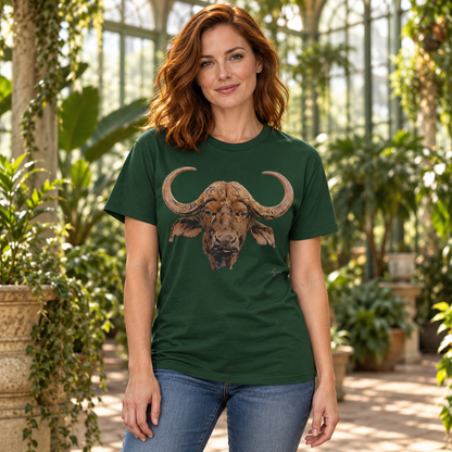 Cape Buffalo Unisex Cotton T-Shirt - HD Printing