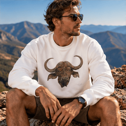 Cape Buffalo Unisex Heavy Sweatshirt - HD Printing