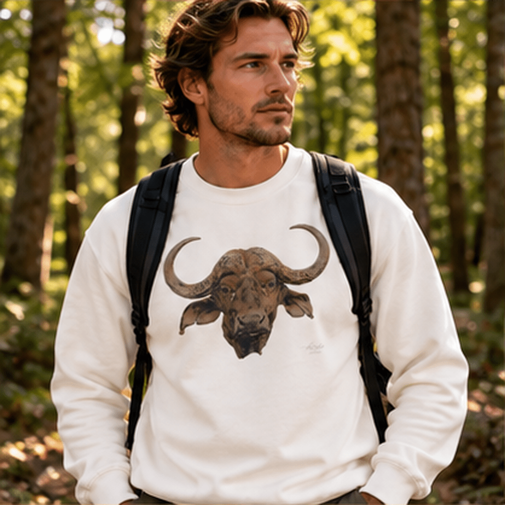 Cape Buffalo Unisex Heavy Sweatshirt - HD Printing