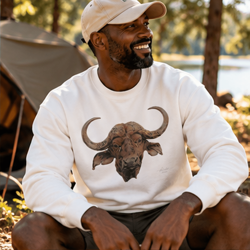 Cape Buffalo Unisex Heavy Sweatshirt - HD Printing