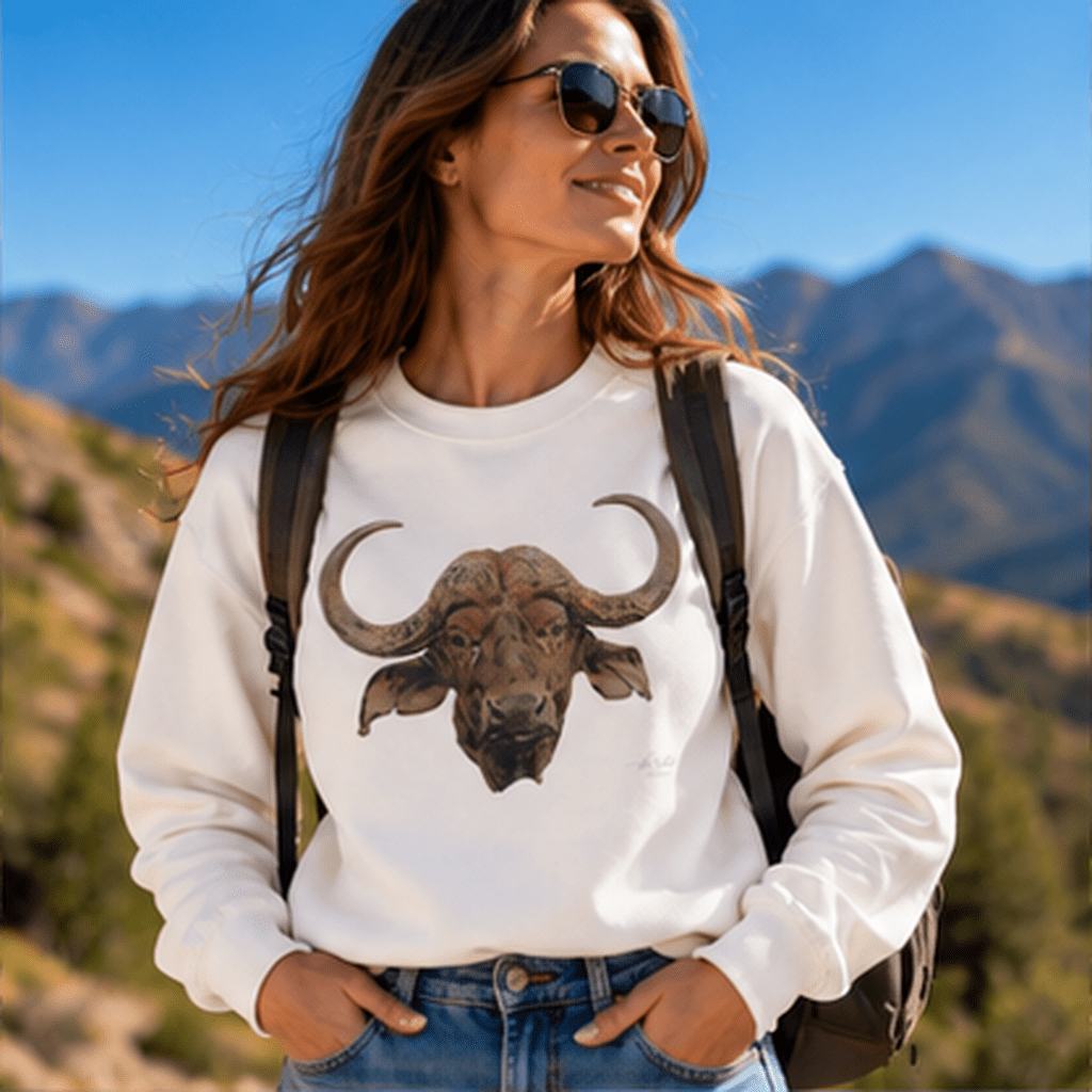 Cape Buffalo Unisex Heavy Sweatshirt - HD Printing