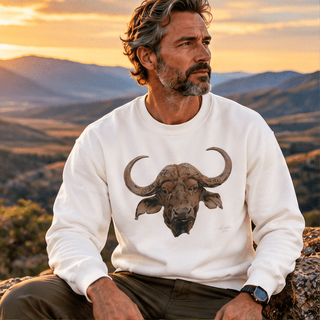 Cape Buffalo Unisex Heavy Sweatshirt - HD Printing