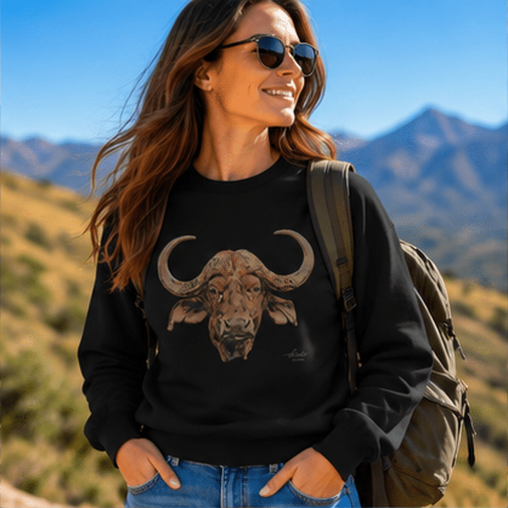 Cape Buffalo Unisex Heavy Sweatshirt - HD Printing