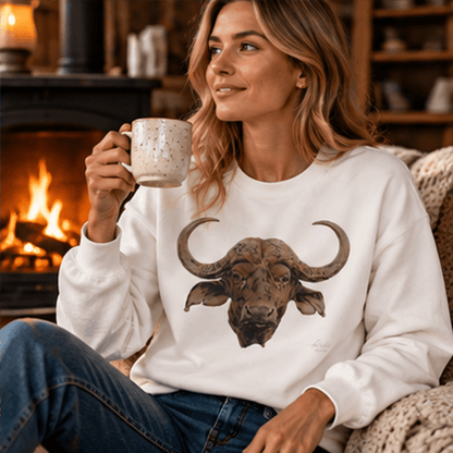 Cape Buffalo Unisex Heavy Sweatshirt - HD Printing