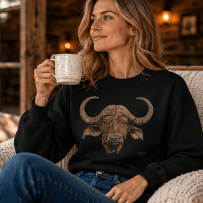 Cape Buffalo Unisex Heavy Sweatshirt - HD Printing
