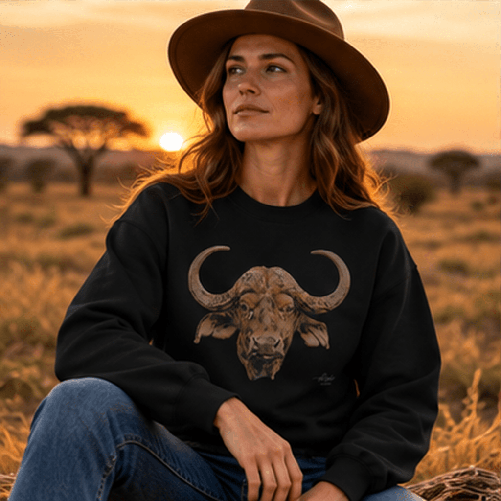 Cape Buffalo Unisex Heavy Sweatshirt - HD Printing