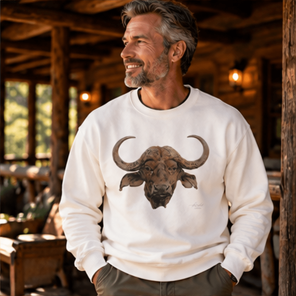 Cape Buffalo Unisex Heavy Sweatshirt - HD Printing