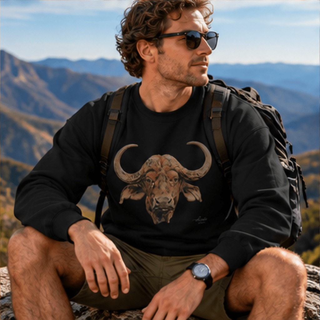 Cape Buffalo Unisex Heavy Sweatshirt - HD Printing