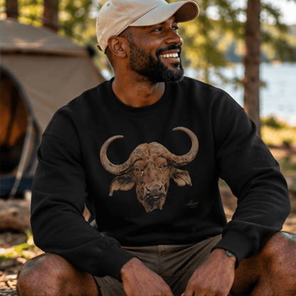 Cape Buffalo Unisex Heavy Sweatshirt - HD Printing