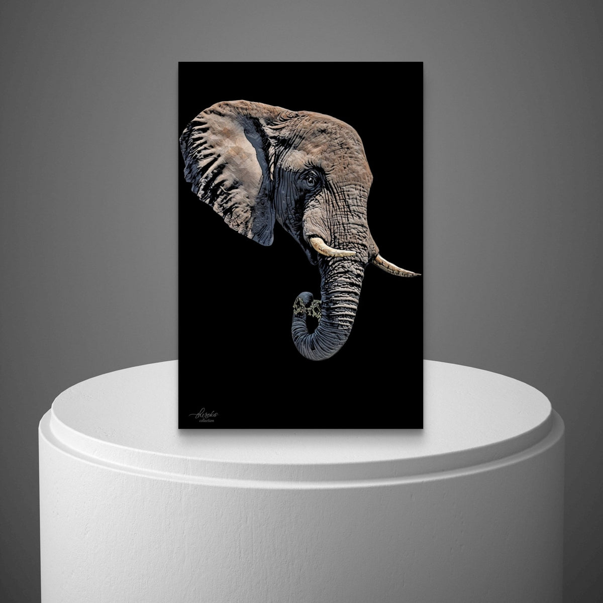 Elephant Fine Art Giclée Matte Black Poster II - HD Printing