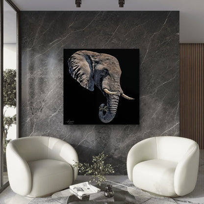 Elephant Fine Art Giclée Matte Black Poster II - HD Printing