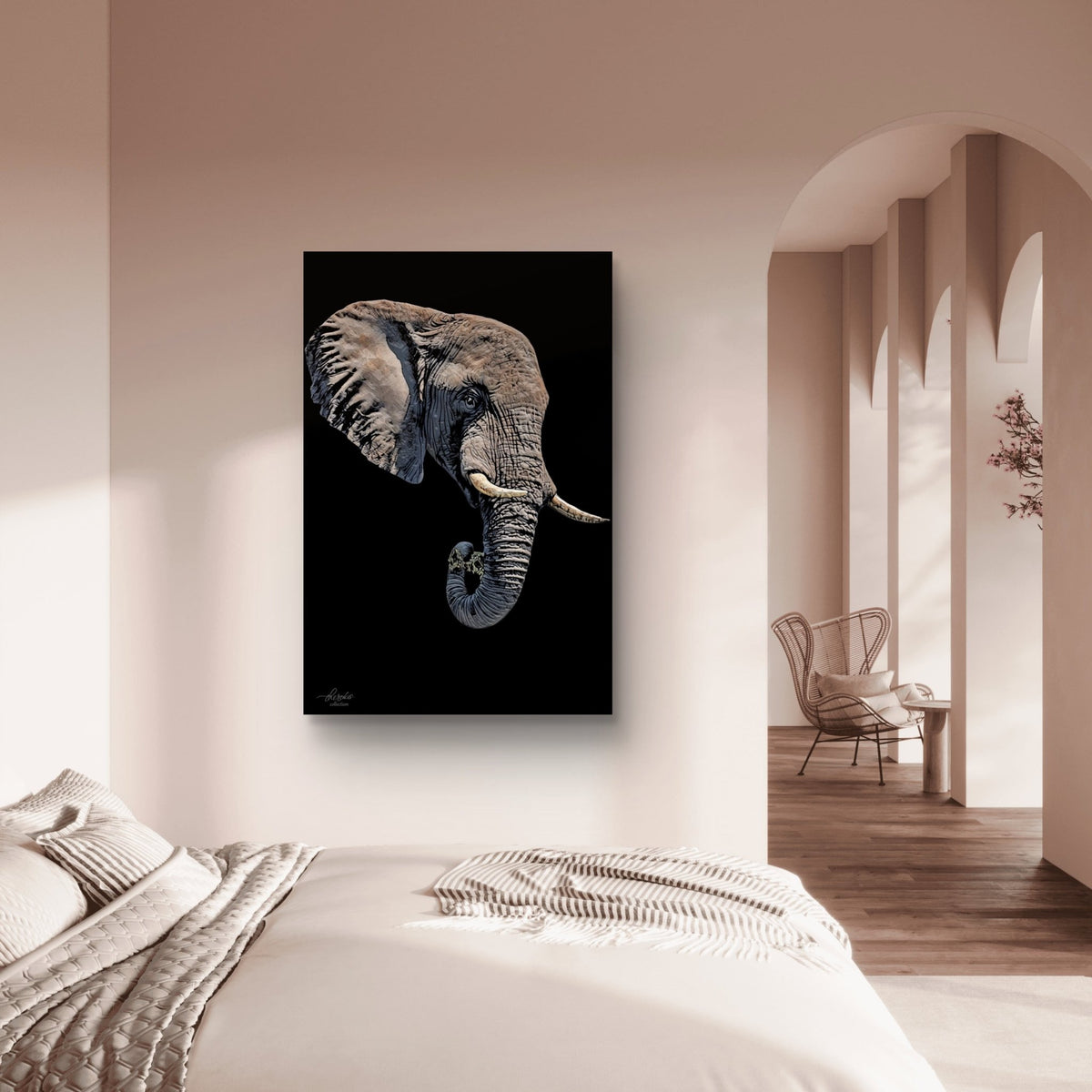 Elephant Fine Art Giclée Matte Black Poster II - HD Printing