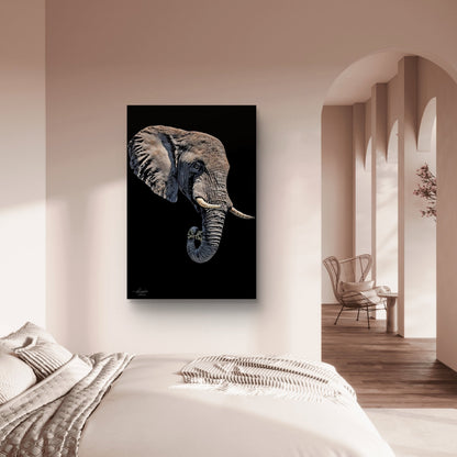 Elephant Fine Art Giclée Matte Black Poster II - HD Printing