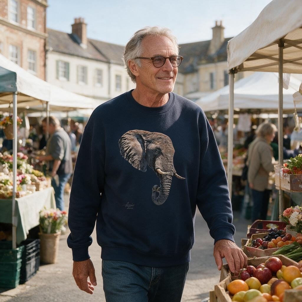 Elephant Heavy Unisex Sweatshirt - HD Printing