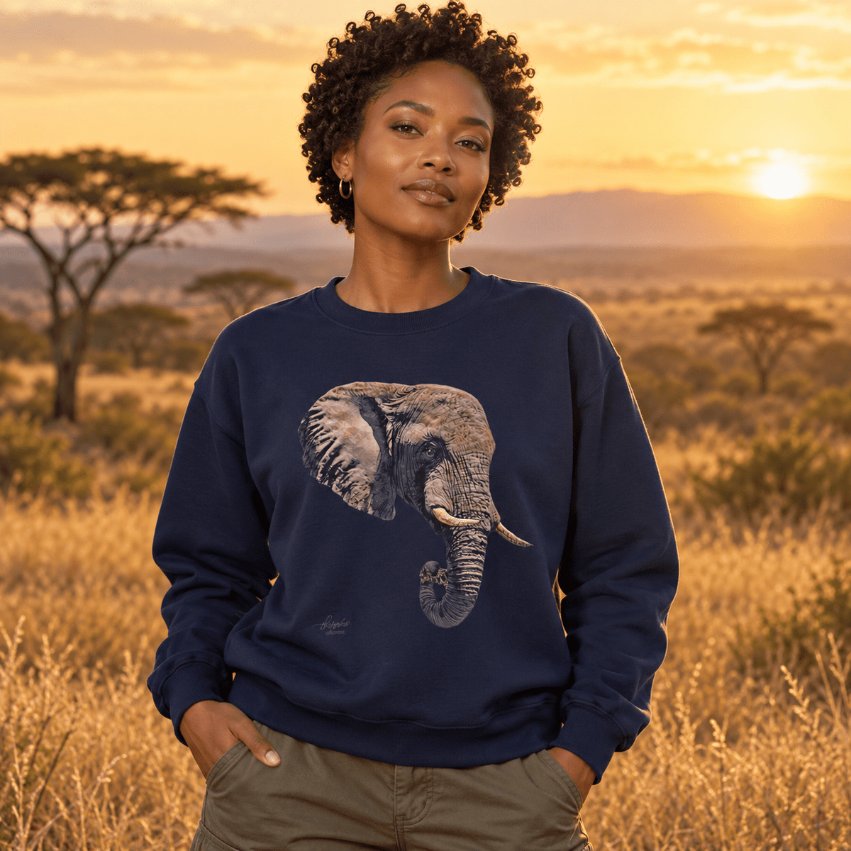 Elephant Heavy Unisex Sweatshirt - HD Printing