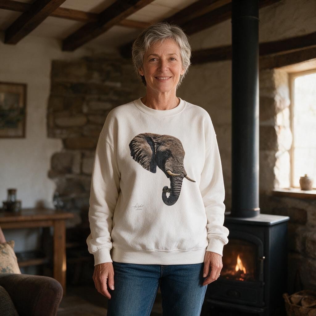Elephant Heavy Unisex Sweatshirt - HD Printing