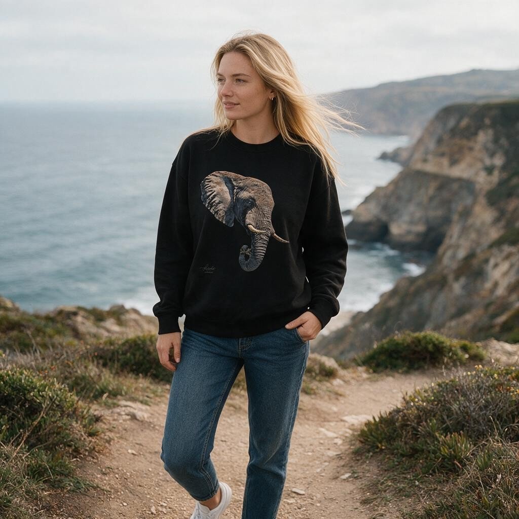 Elephant Heavy Unisex Sweatshirt - HD Printing