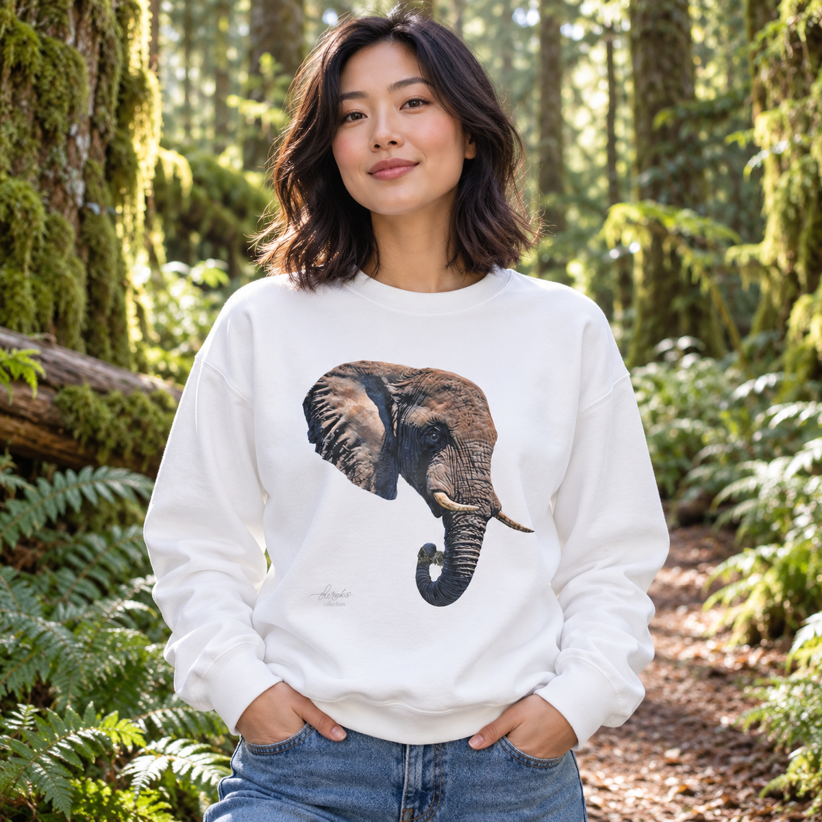 Elephant Heavy Unisex Sweatshirt - HD Printing