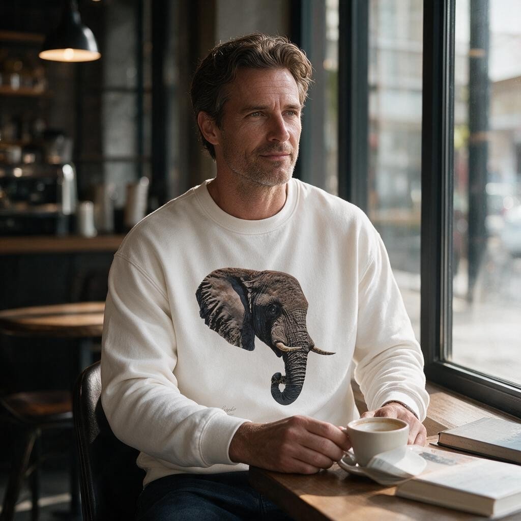 Elephant Heavy Unisex Sweatshirt - HD Printing