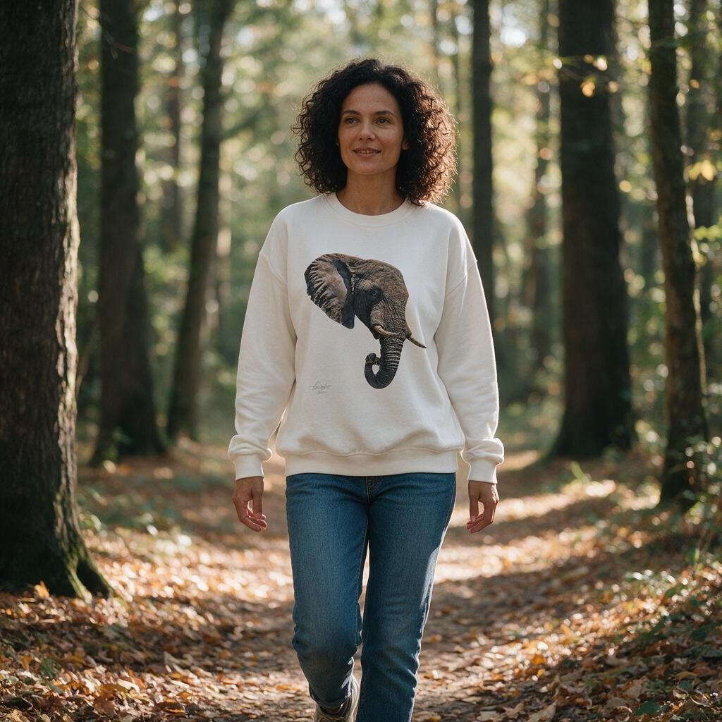 Elephant Heavy Unisex Sweatshirt - HD Printing