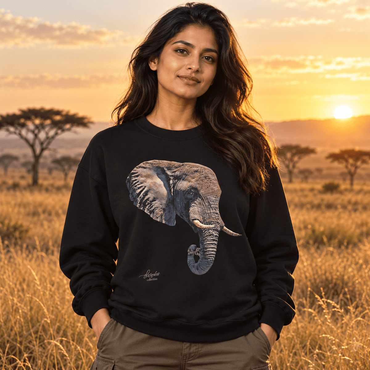 Elephant Heavy Unisex Sweatshirt - HD Printing