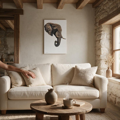 Elephant Satin Stretched Canvas Print - HD Printing