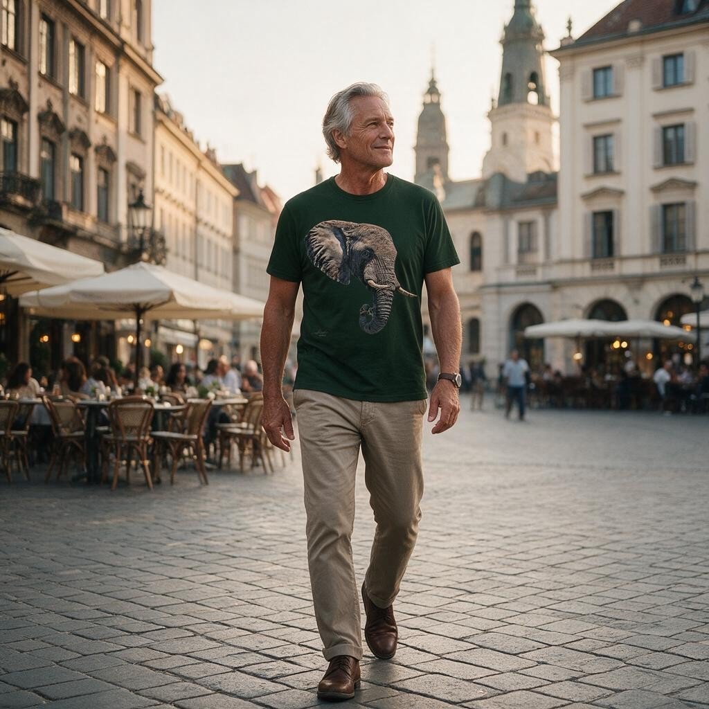 Elephant Unisex Cotton T-Shirt - HD Printing