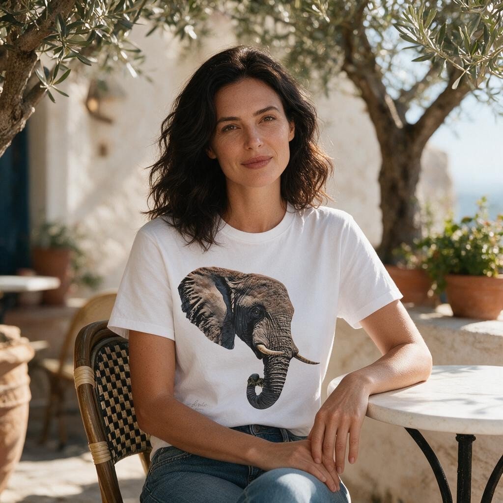 Elephant Unisex Cotton T-Shirt - HD Printing