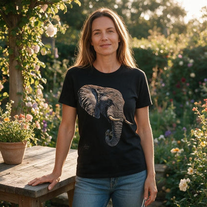 Elephant Unisex Cotton T-Shirt - HD Printing